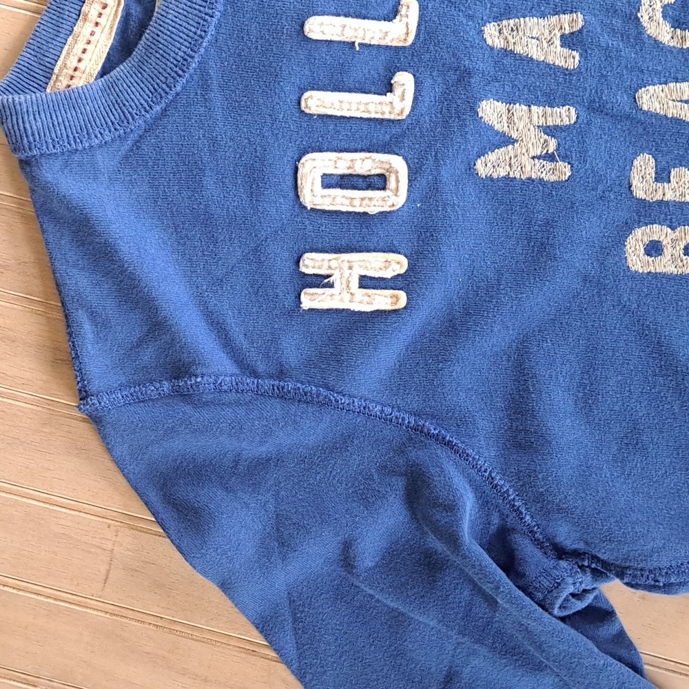 Y2K Hollister Malibu Beach 100% Cotton Long Sleeve Tee Unisex Soft Distressed - Picture 5 of 9